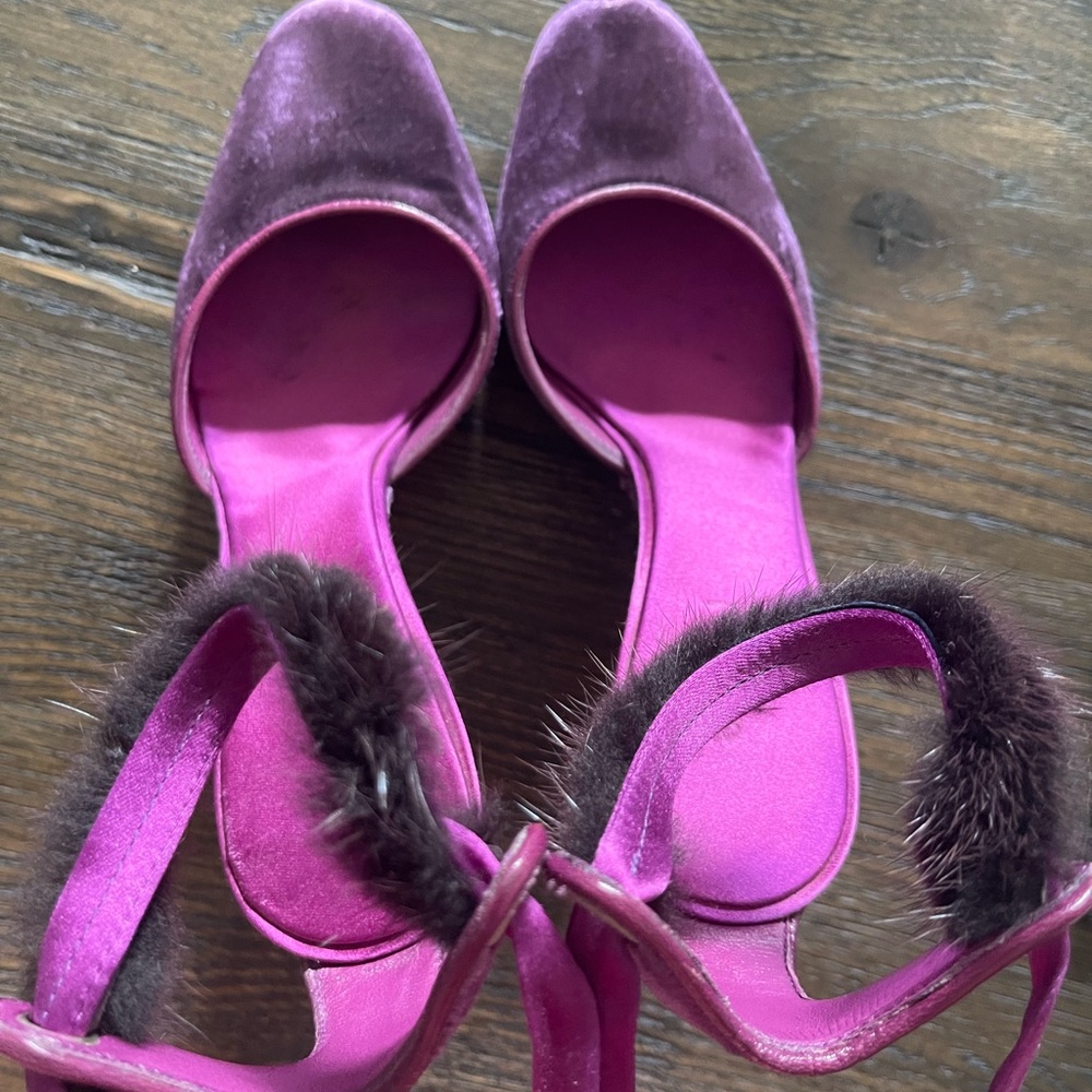 Gucci Purple Tom Ford Farewell Collection Mink Python Velvet Heel Pumps - Picture 4 of 11